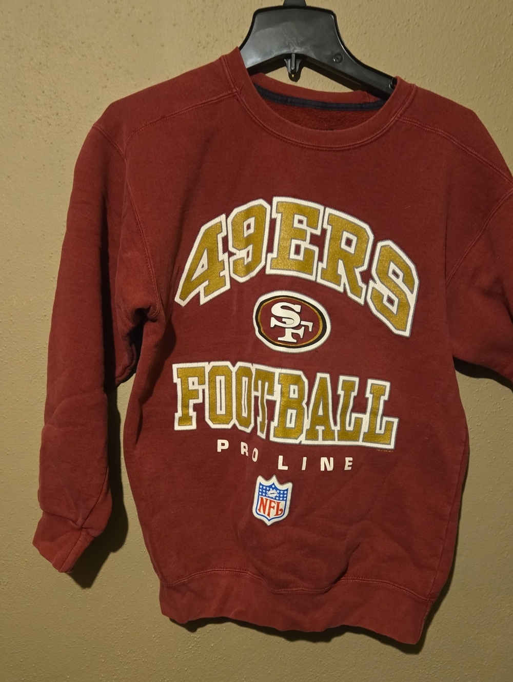 STARTER San Francisco 49ers Maroon Crewneck Sweatshirt